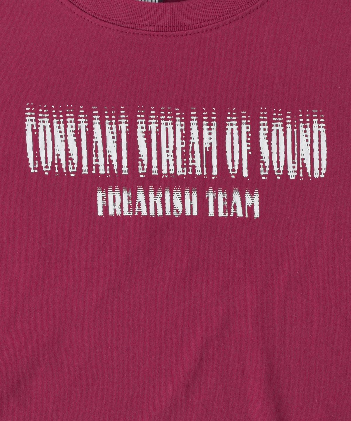 프리키쉬빌딩(FREAKISH BUILDING) STIPPLE SHORT SLEEVE CROP TEE (MAGENTA)