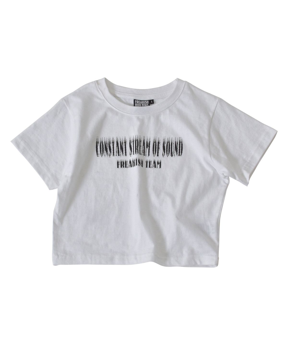 프리키쉬빌딩(FREAKISH BUILDING) STIPPLE SHORT SLEEVE CROP TEE (WHITE)
