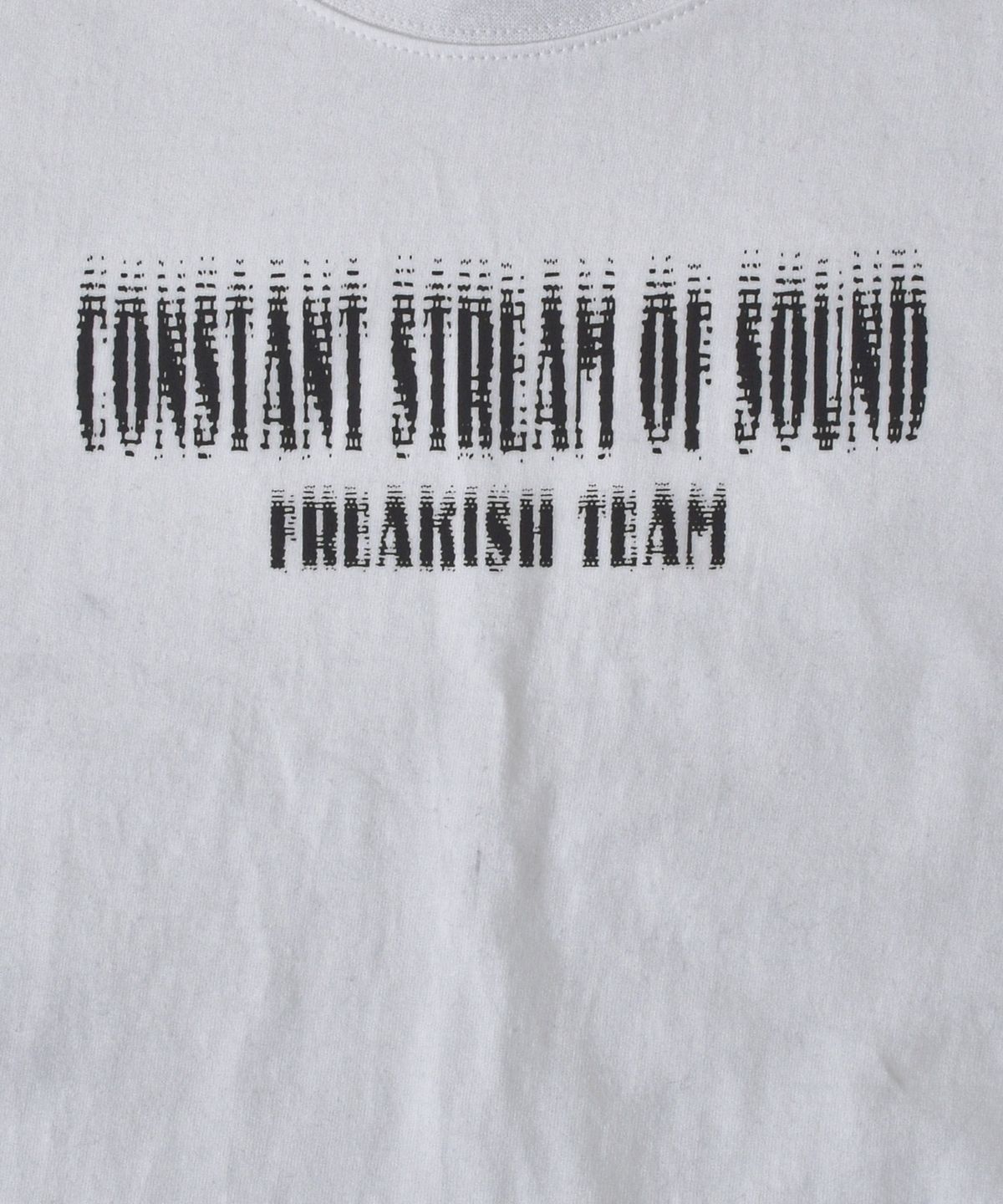 프리키쉬빌딩(FREAKISH BUILDING) STIPPLE SHORT SLEEVE CROP TEE (WHITE)