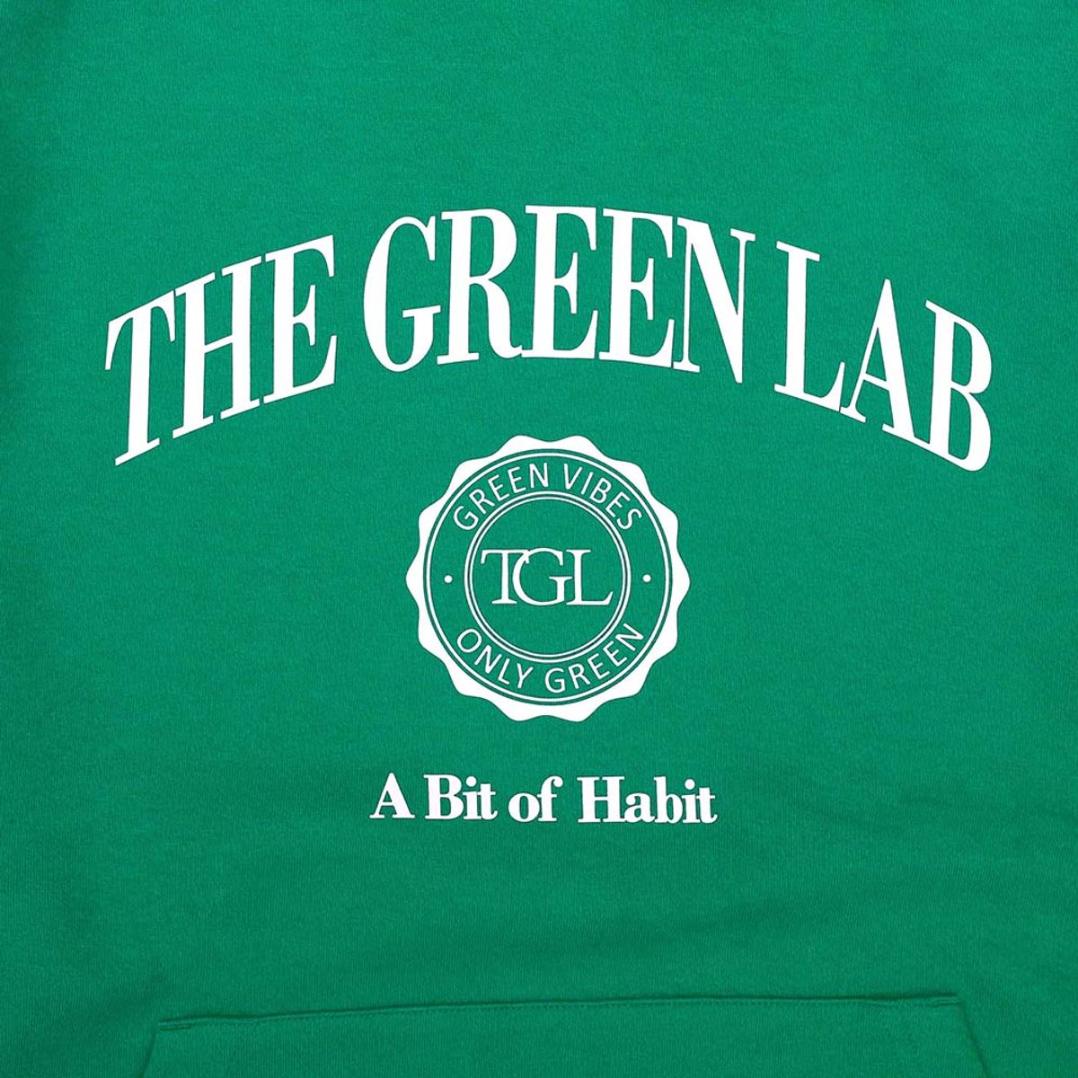 더그린랩(THE GREEN LAB) 바시티 그래픽 후드티셔츠 [그린]