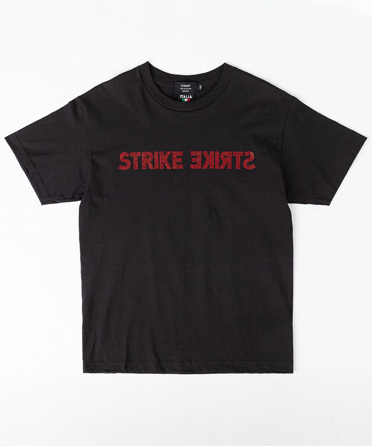 스트라이크(STRIKE) 스페셜리티 크리스탈 리버설 로고 티 (BLACK_RED)