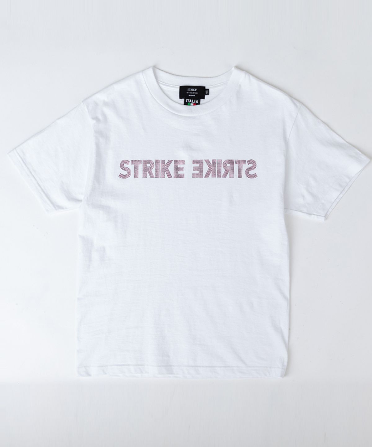 스트라이크(STRIKE) 스페셜리티 크리스탈 리버설 로고 티 (WHITE_PINK)