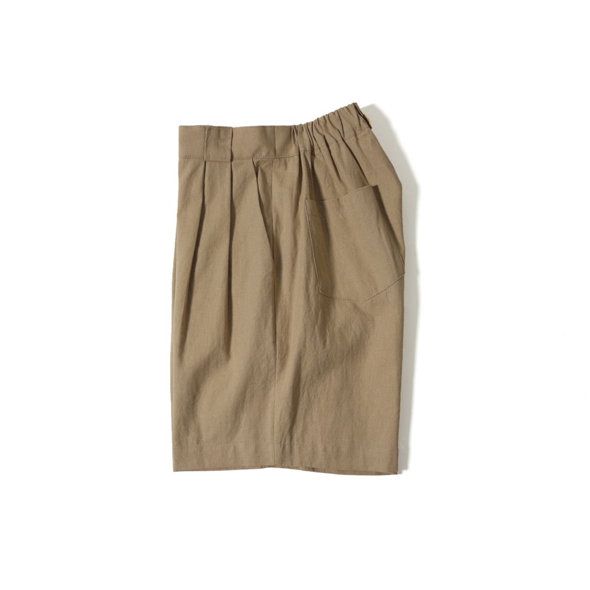 이즈(EASE) LINEN HALF BANDING BERMUDA PANTS_BEIGE_남녀공용
