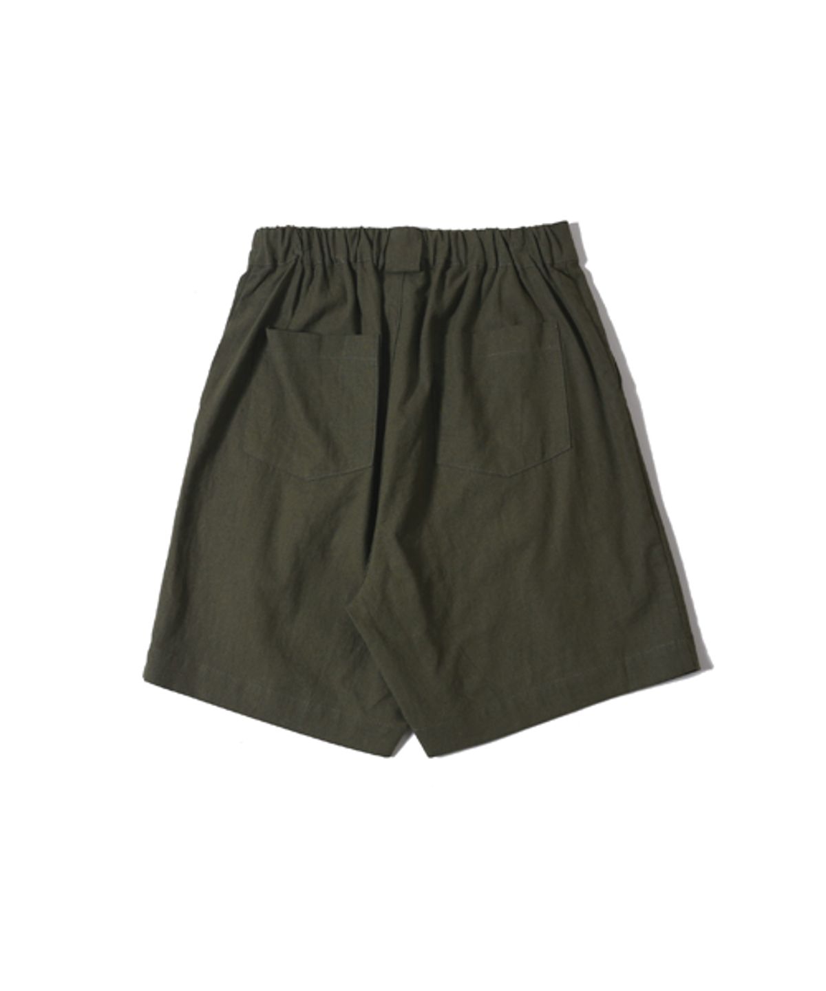 이즈(EASE) LINEN HALF BANDING BERMUDA PANTS_KHAKI_남녀공용
