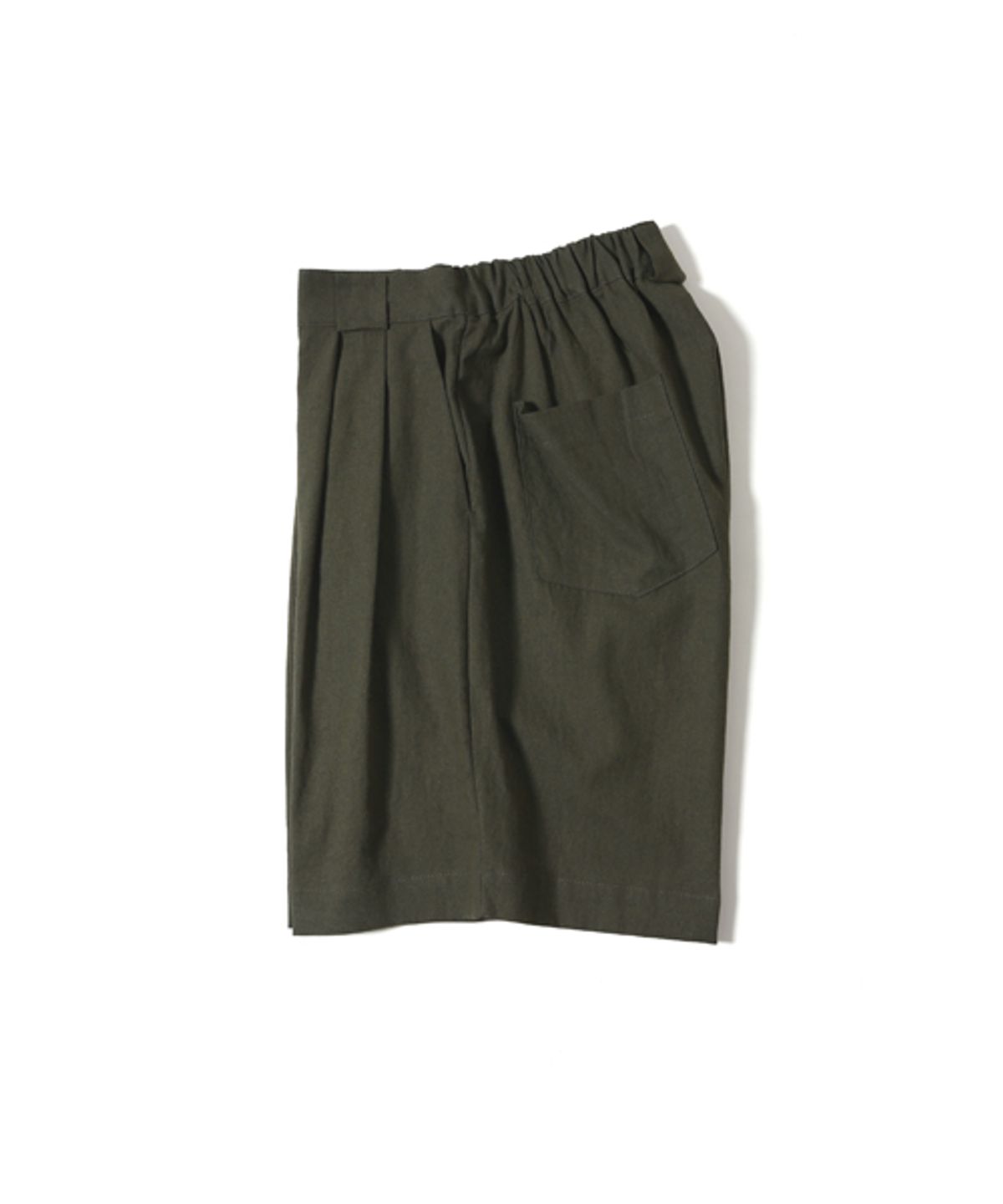 이즈(EASE) LINEN HALF BANDING BERMUDA PANTS_KHAKI_남녀공용