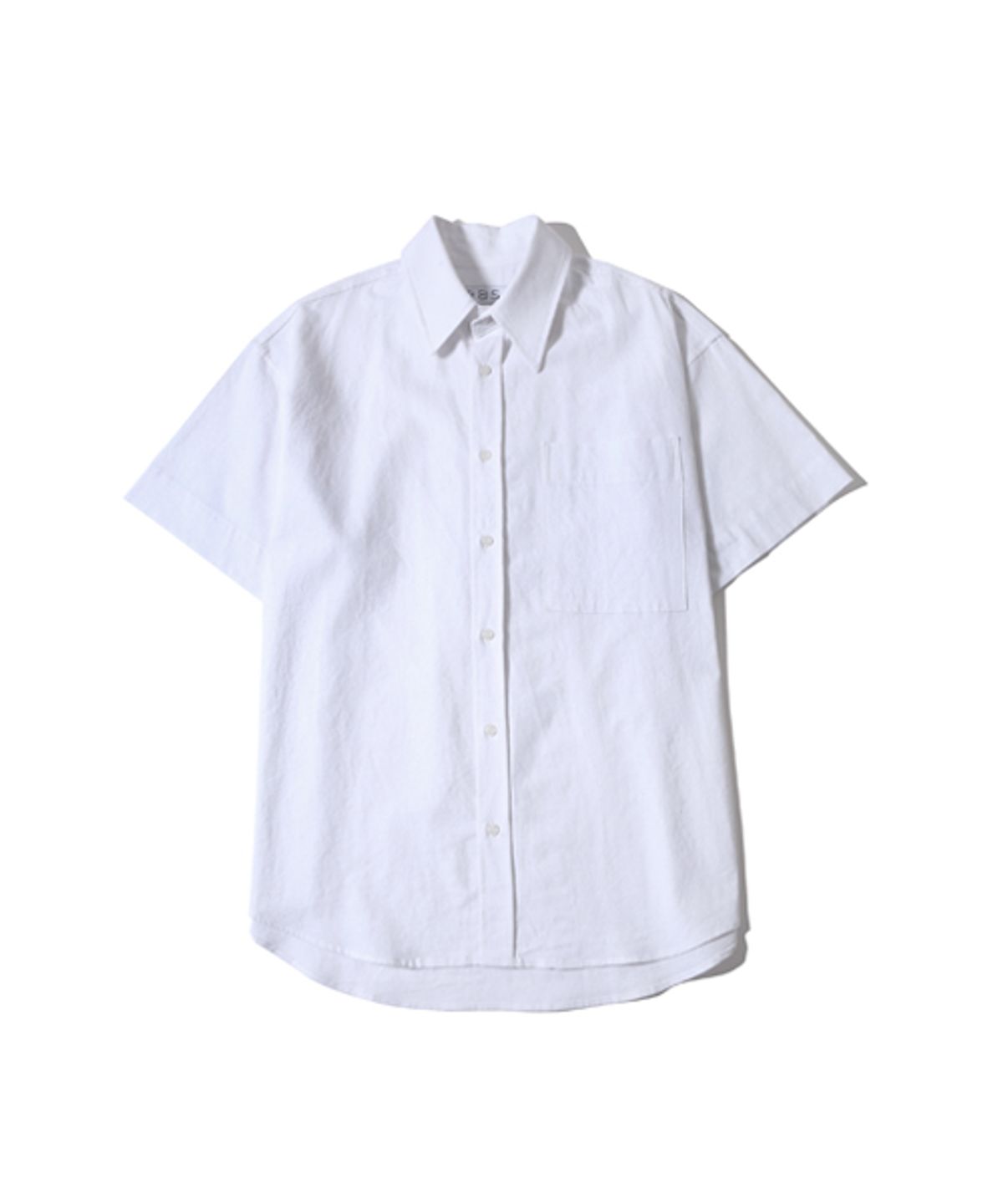 이즈(EASE) LINEN POCKET 1/2 SHIRTS_WHITE