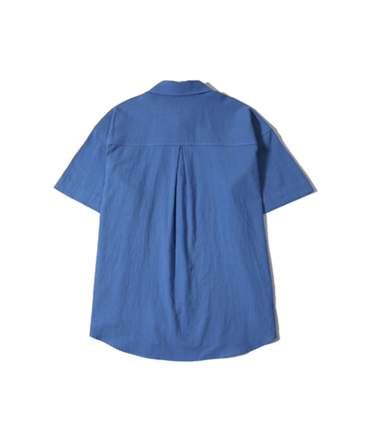 이즈(EASE) LINEN POCKET 1/2 SHIRTS_BLUE