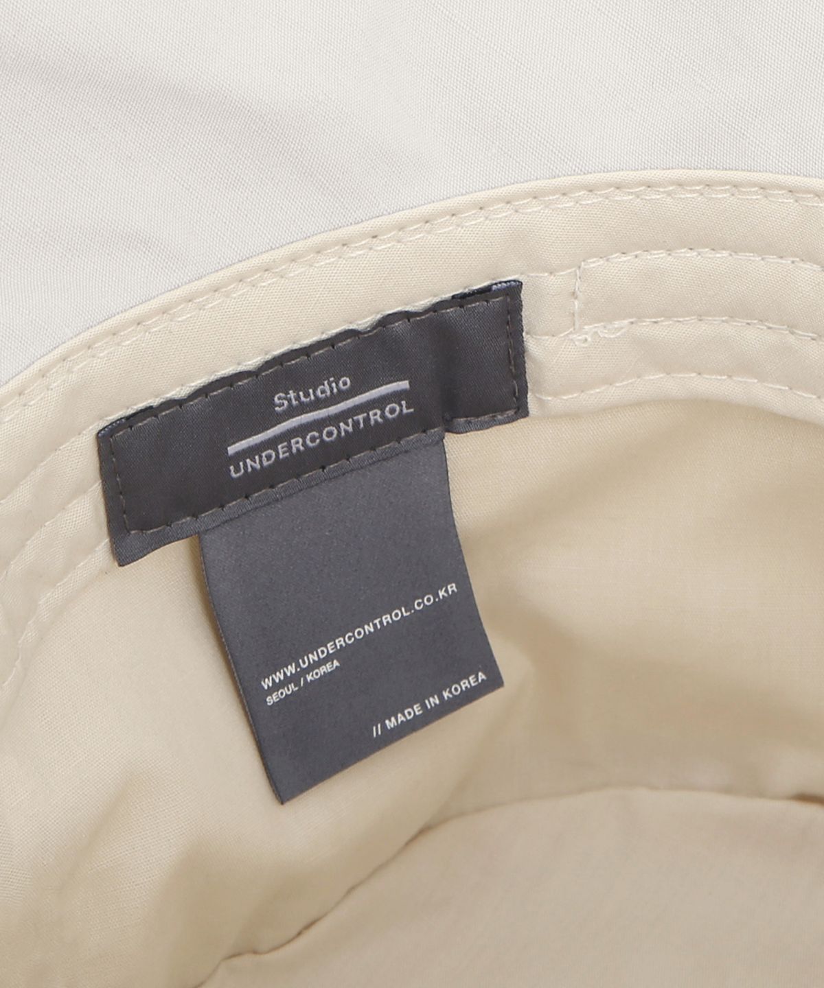 언더컨트롤 스튜디오(UNDERCONTROL STUDIO) 린넨 스트링 버킷햇 FOLD BUCKET / LINEN  STRING / L GREY