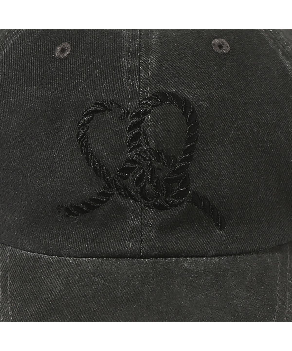 오가프(OGARP) Heart Knot Embroidery Cap Charcoal