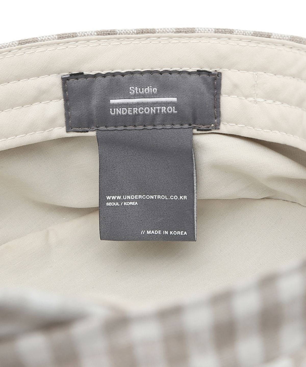 언더컨트롤 스튜디오(UNDERCONTROL STUDIO) 깅엄 체크 사계절 군모 클래식 벨보이캡 MARINER / GINGHAM CK / BEIGE