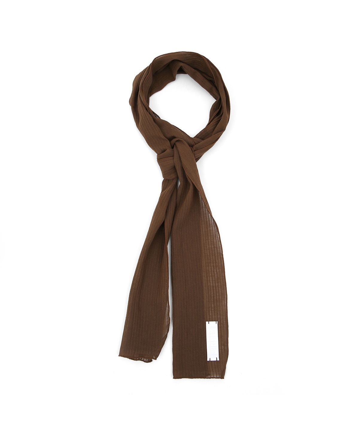 언더컨트롤 스튜디오(UNDERCONTROL STUDIO) 코튼 스트라이프 여름 데일리 여성 스카프 THIN SCARF / LAYER STRIPE / C BROWN