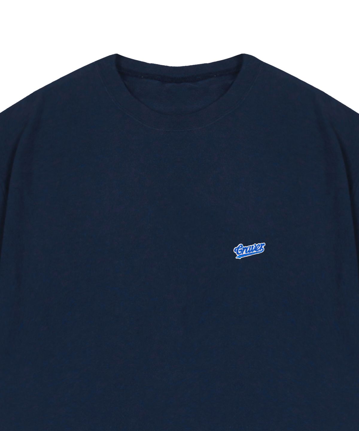 그레이버(GRAVER) [UNISEX]]베이스볼 블루 로고 자수 반팔티_네이비