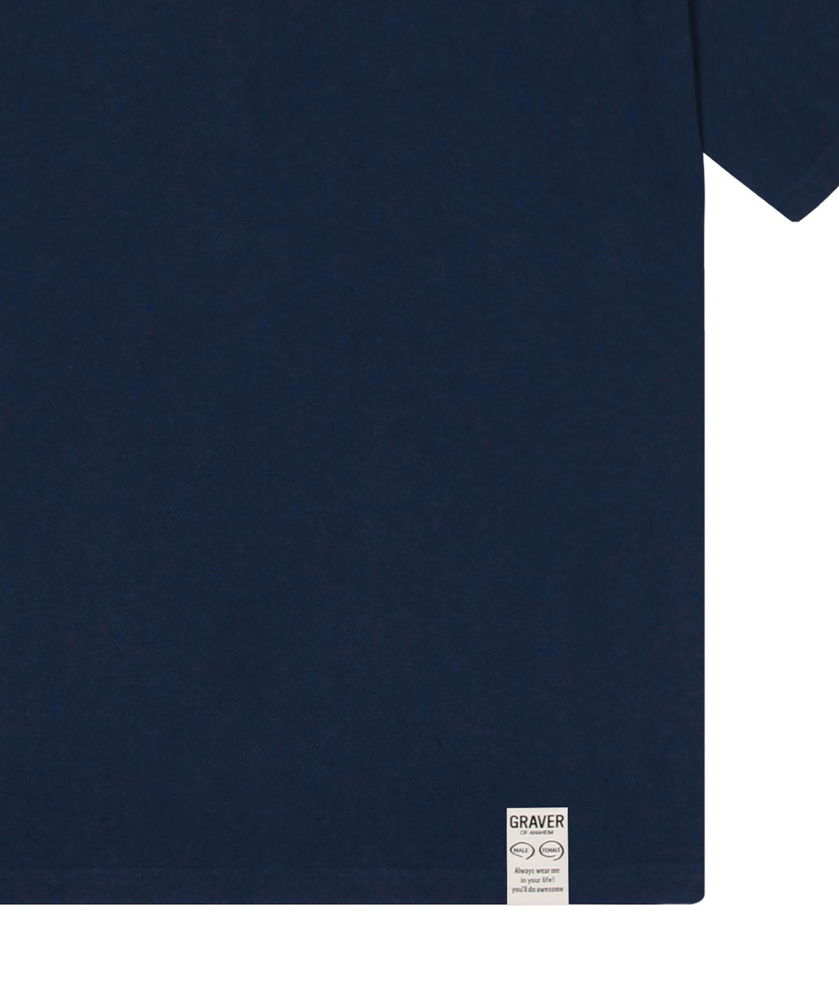 그레이버(GRAVER) [UNISEX]]베이스볼 블루 로고 자수 반팔티_네이비