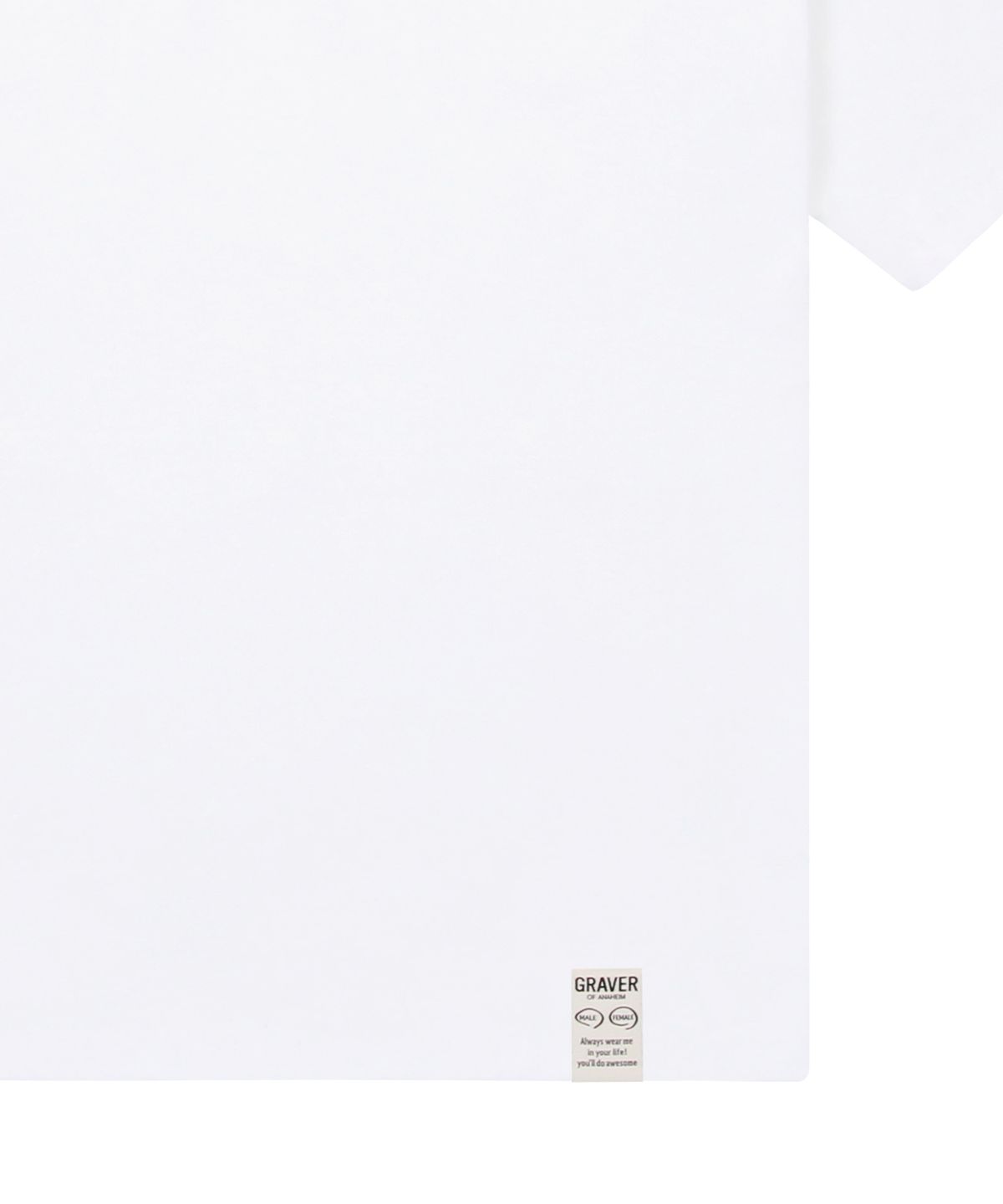 그레이버(GRAVER) [UNISEX]베이스볼 블루 로고 자수 반팔티_화이트