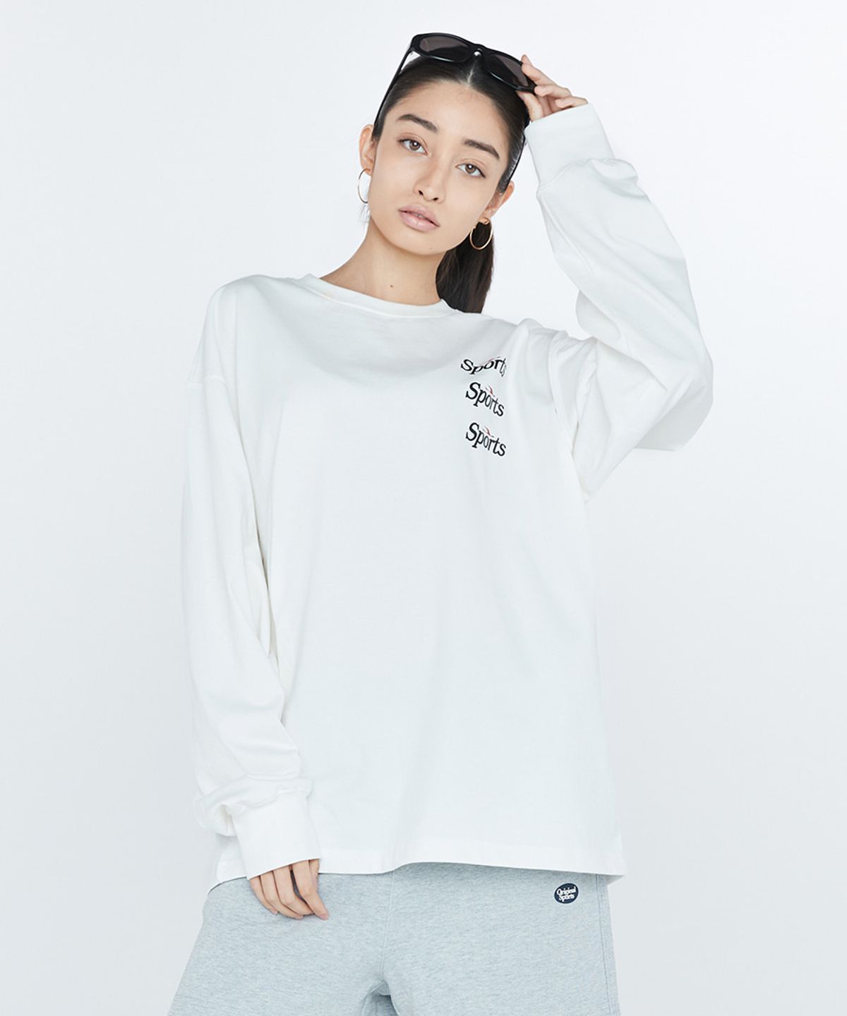프로-스펙스(PRO-SPECS) SPORTS LOGO LONG SLEEVES WHTE