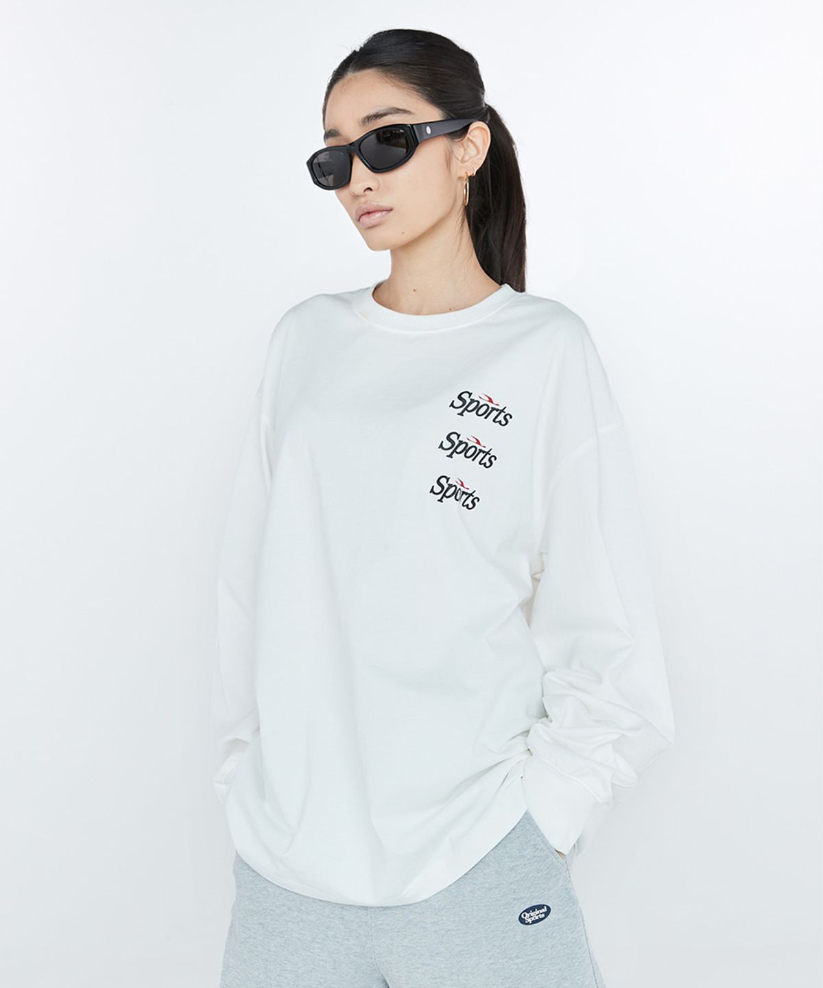 프로-스펙스(PRO-SPECS) SPORTS LOGO LONG SLEEVES WHTE