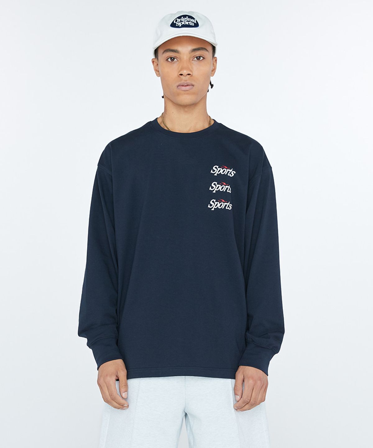 프로-스펙스(PRO-SPECS) SPORTS LOGO LONG SLEEVES NAVY