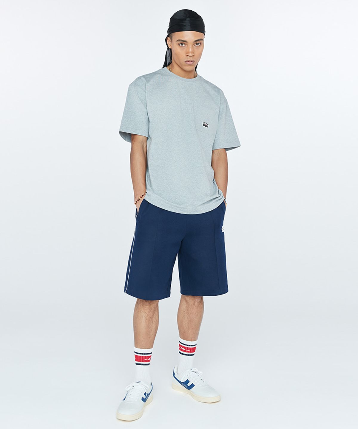프로-스펙스(PRO-SPECS) ONE TUCK LOOSE HALF PANTS NAVY