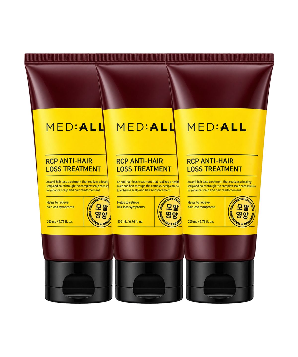 메디올(MEDIALL) RCP 안티헤어로스 트리트먼트 우디향 200ml 3개