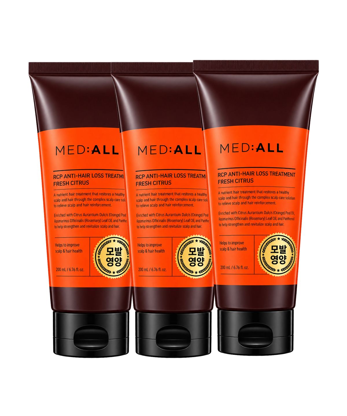메디올(MEDIALL) RCP 안티헤어로스 트리트먼트 우디향 200ml 3개