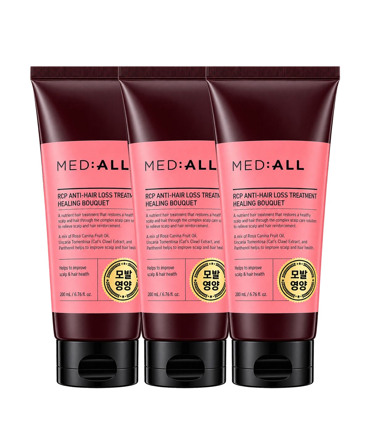 메디올(MEDIALL) RCP 안티헤어로스 트리트먼트 우디향 200ml 3개