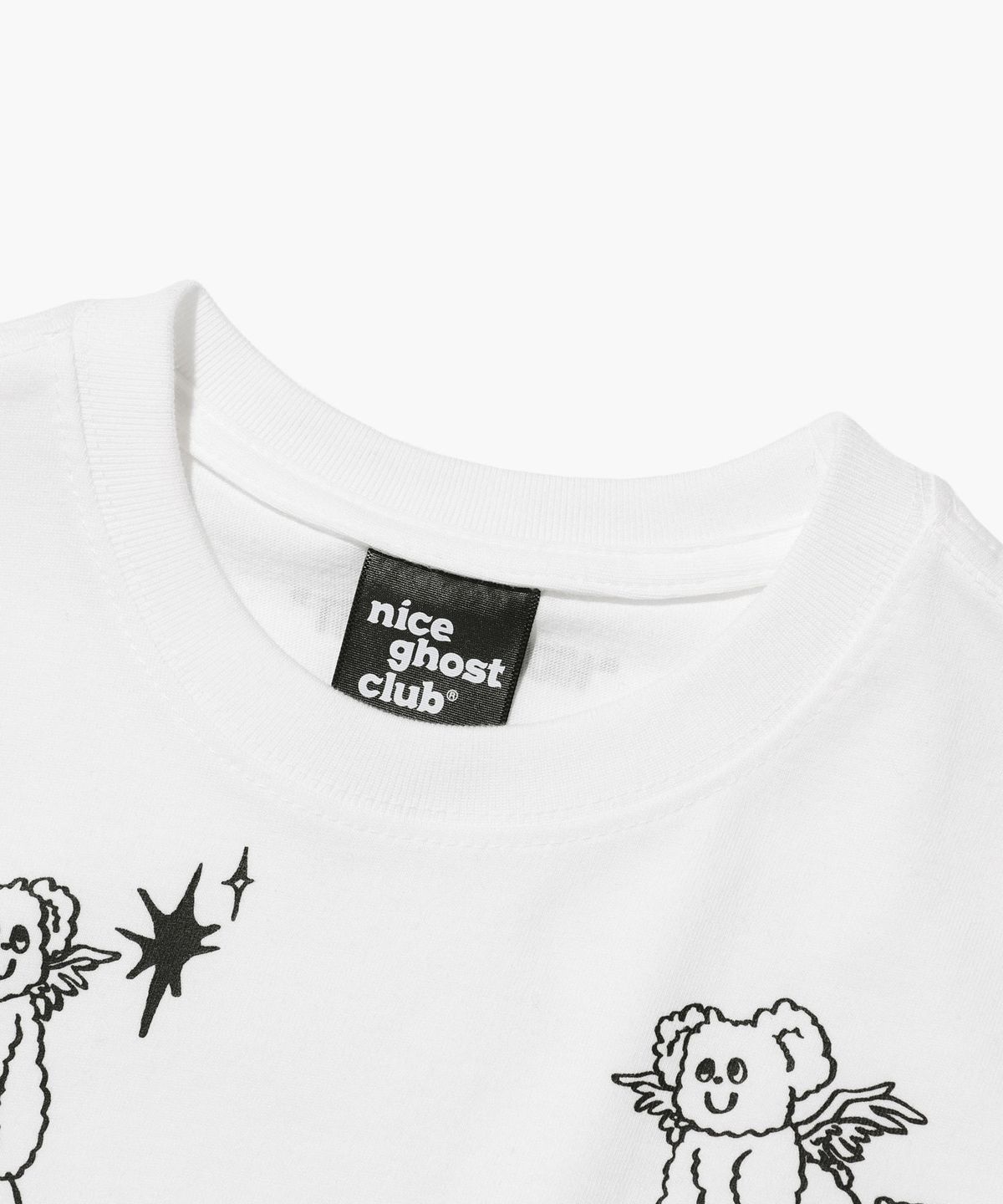 나이스고스트클럽 키즈(NICE GHOST CLUB KIDS) 키즈 헤븐리 베어 엔젤 티셔츠_화이트(NG2DMCT503A)