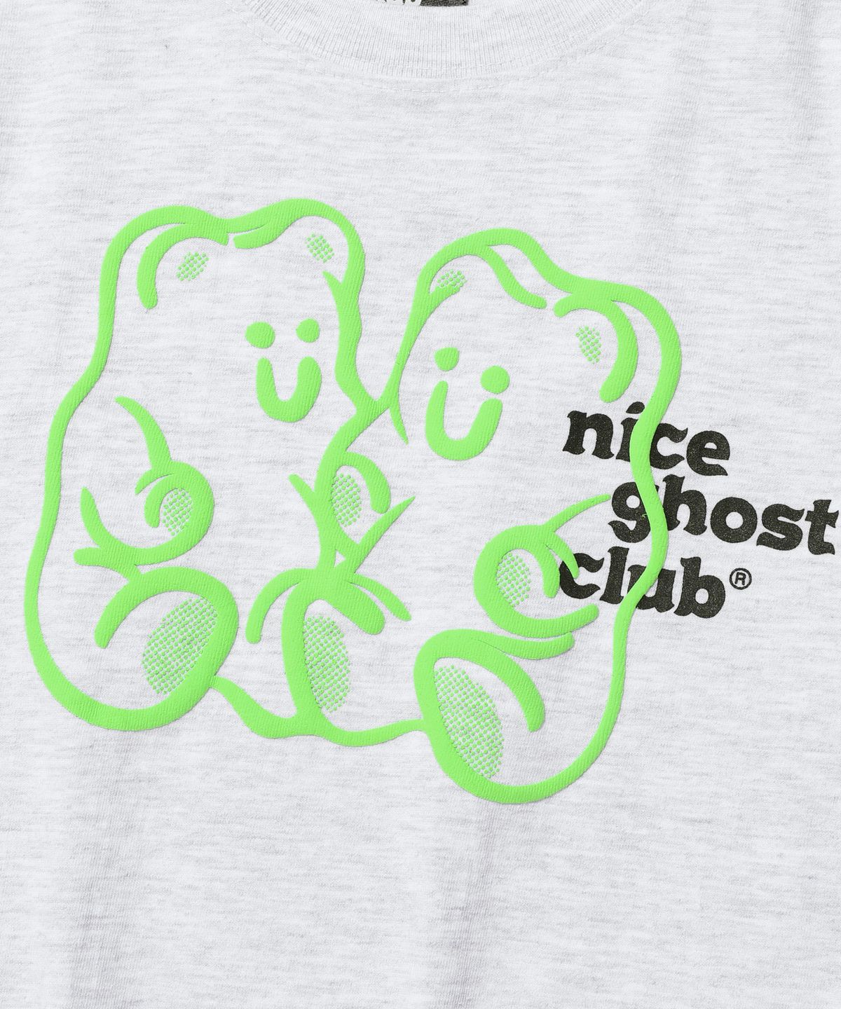 나이스고스트클럽 키즈(NICE GHOST CLUB KIDS) 키즈 구미 베어 로고 티셔츠_라이트그레이(NG2DMCT500A)