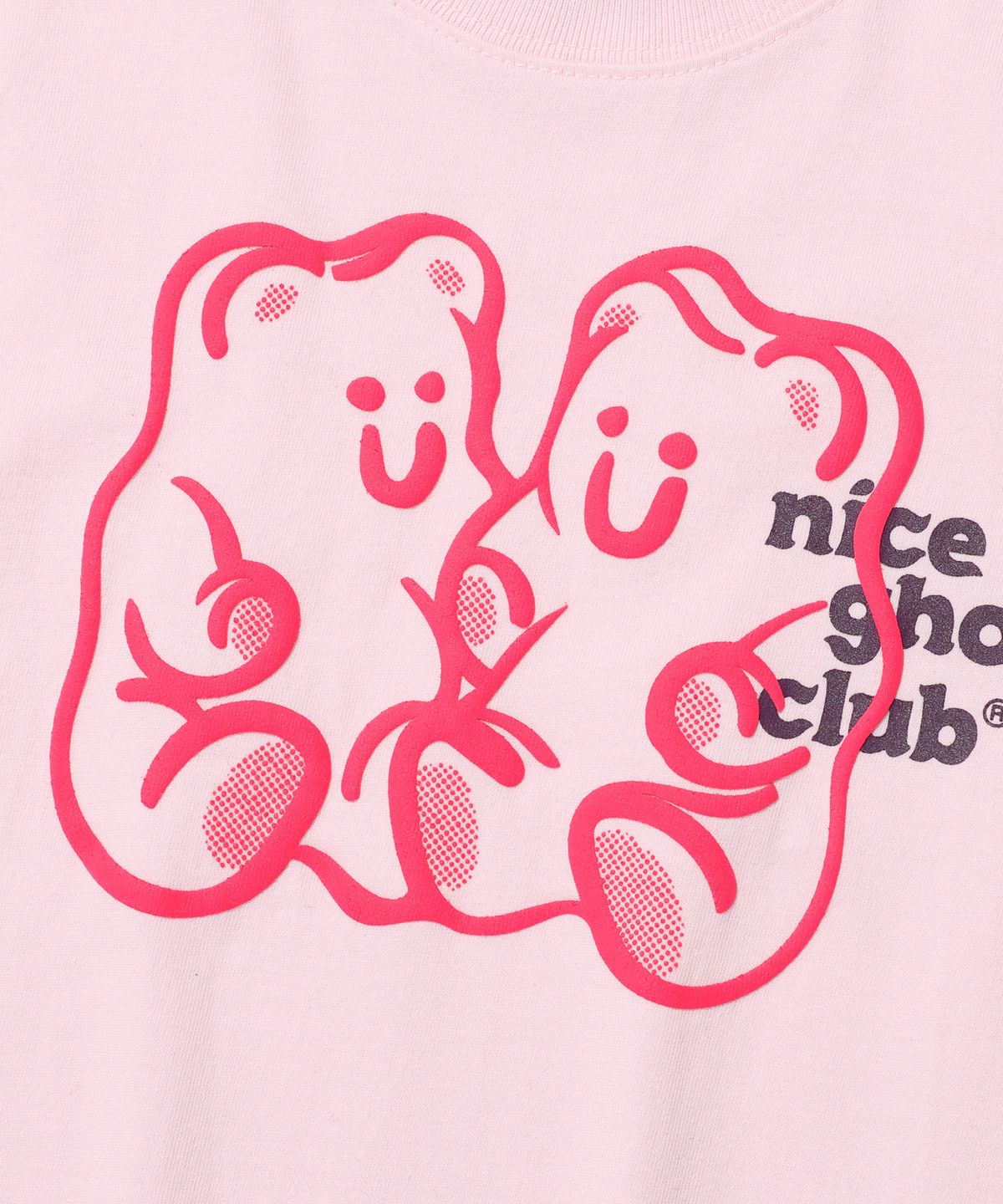 나이스고스트클럽 키즈(NICE GHOST CLUB KIDS) 키즈 구미 베어 로고 티셔츠_핑크(NG2DMCT500A)