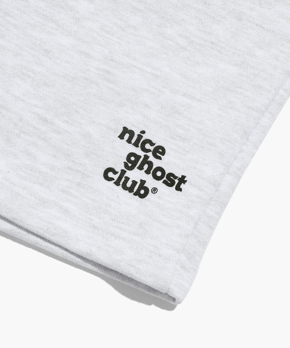 나이스고스트클럽 키즈(NICE GHOST CLUB KIDS) 키즈 오리지널 로고 스웻 숏 팬츠_라이트그레이(NG2DMCPA63A)