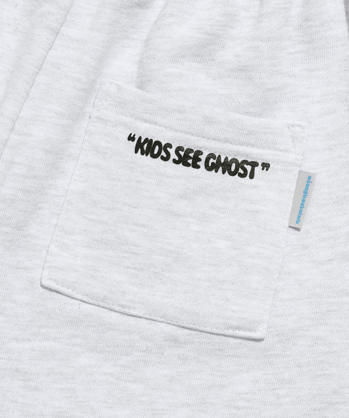 나이스고스트클럽 키즈(NICE GHOST CLUB KIDS) 키즈 오리지널 로고 스웻 숏 팬츠_라이트그레이(NG2DMCPA63A)