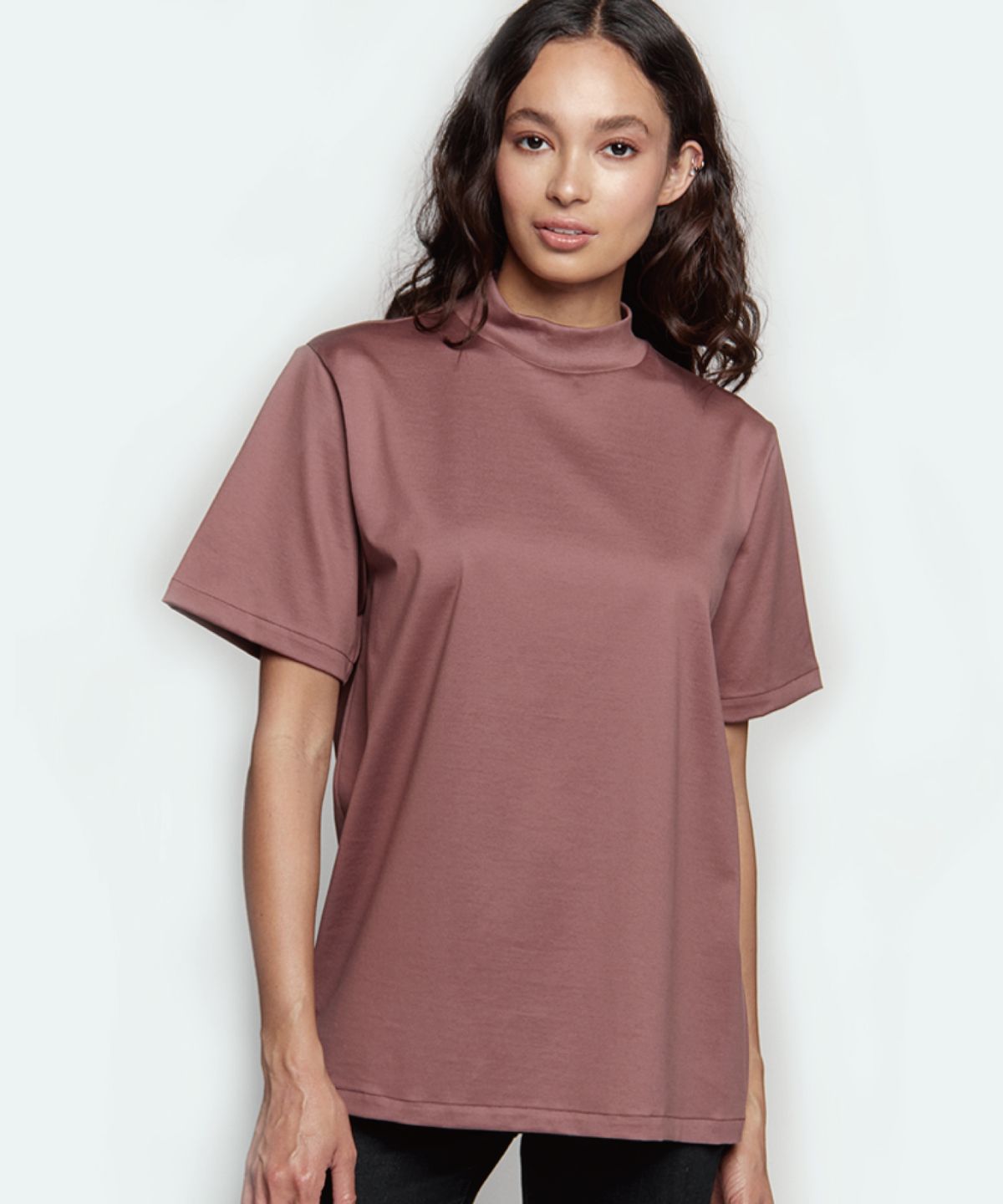 와이잭(YJACK) W_모크넥 루즈&릴렉스 핏 반소매 티셔츠 (180gsm) LJT1060