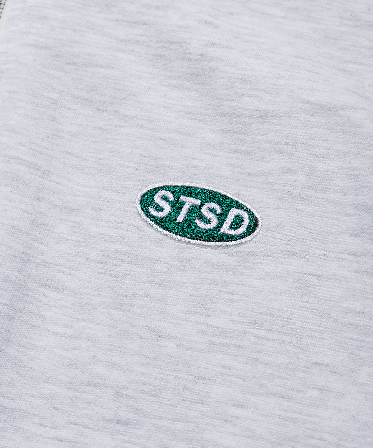 에스릿 스튜디오(SLIT STUDIO) [SET] STSD 반팔 카라집업 스웻셔츠 쇼츠 세트 멜란지 그레이