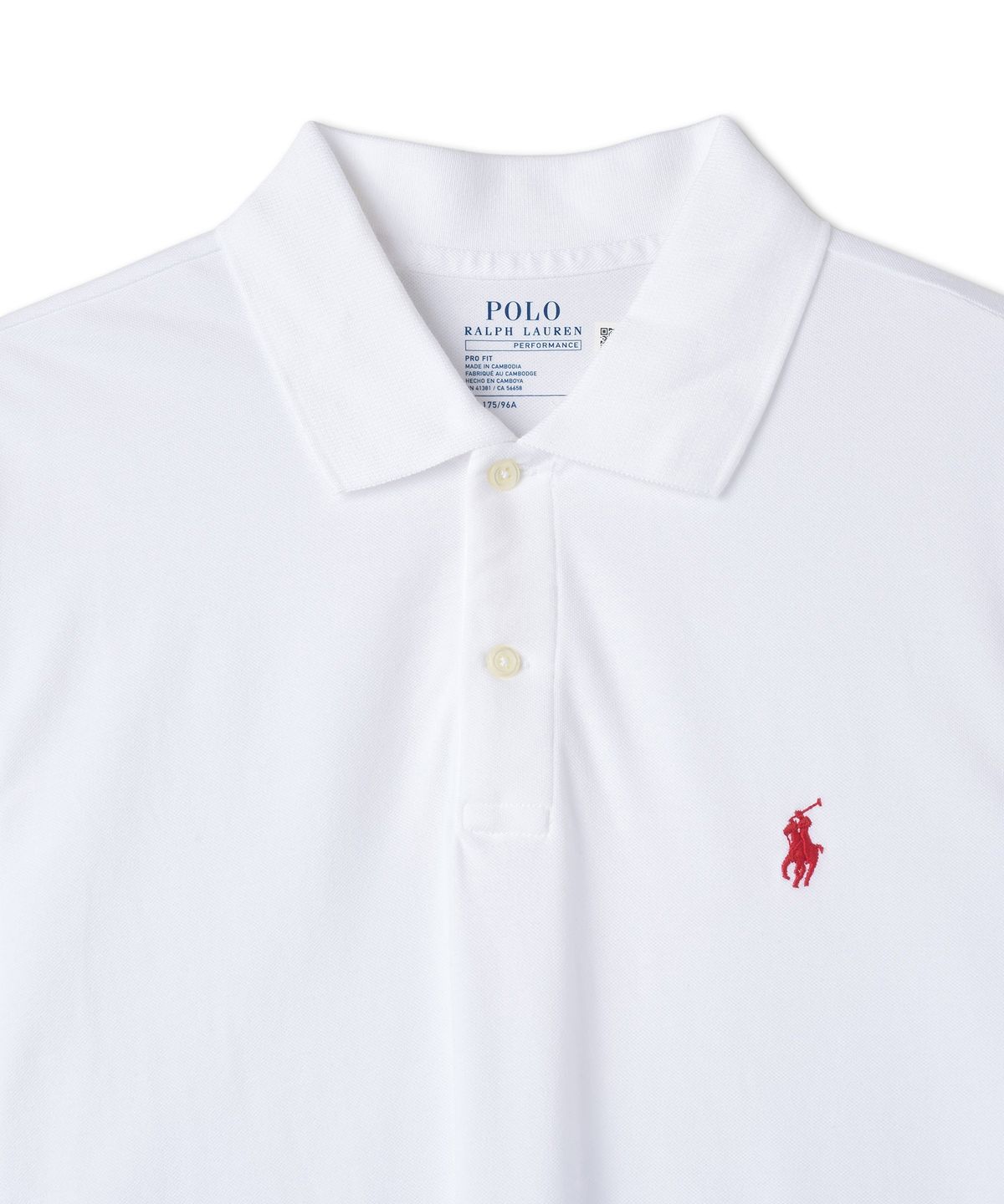 폴로 랄프 로렌 골프(POLO RALPH LAUREN GOLF) 커스텀 슬림핏 퍼포먼스 폴로 셔츠 - 화이트