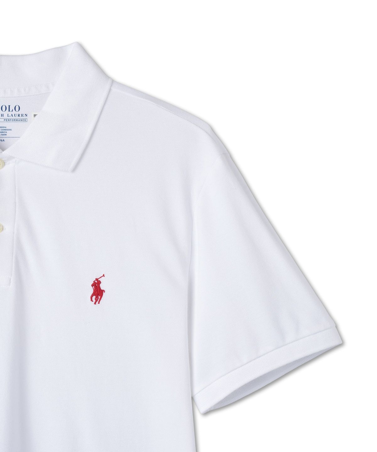 폴로 랄프 로렌 골프(POLO RALPH LAUREN GOLF) 커스텀 슬림핏 퍼포먼스 폴로 셔츠 - 화이트