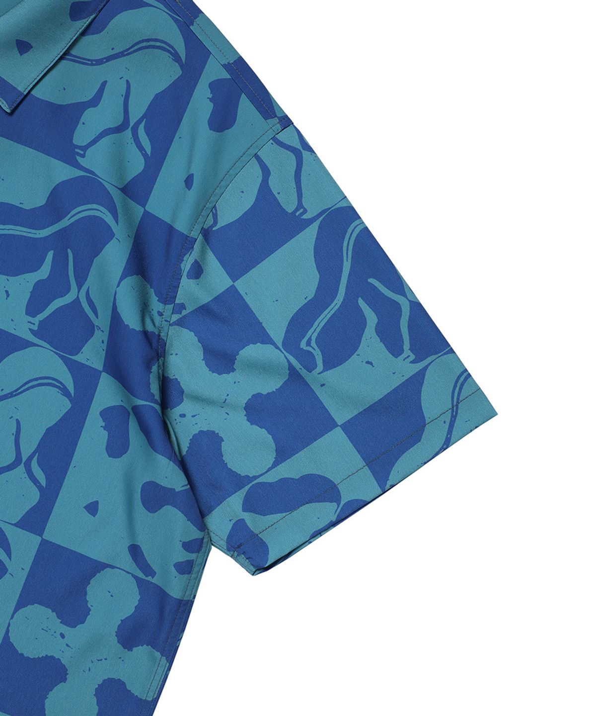 카비시(CAVISH) CADEJO PRINTED HALF SLEEVE SHIRT BLUE(CV2DMUW323B)