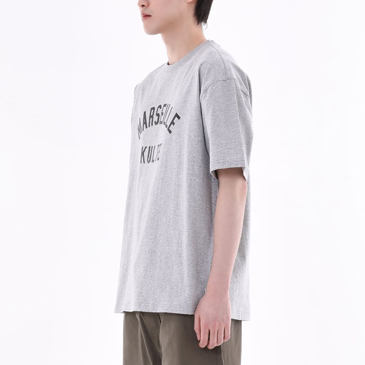 쿨트(KULTE) MARSEILLE COLLEGE T-SHIRT 멜란지그레이