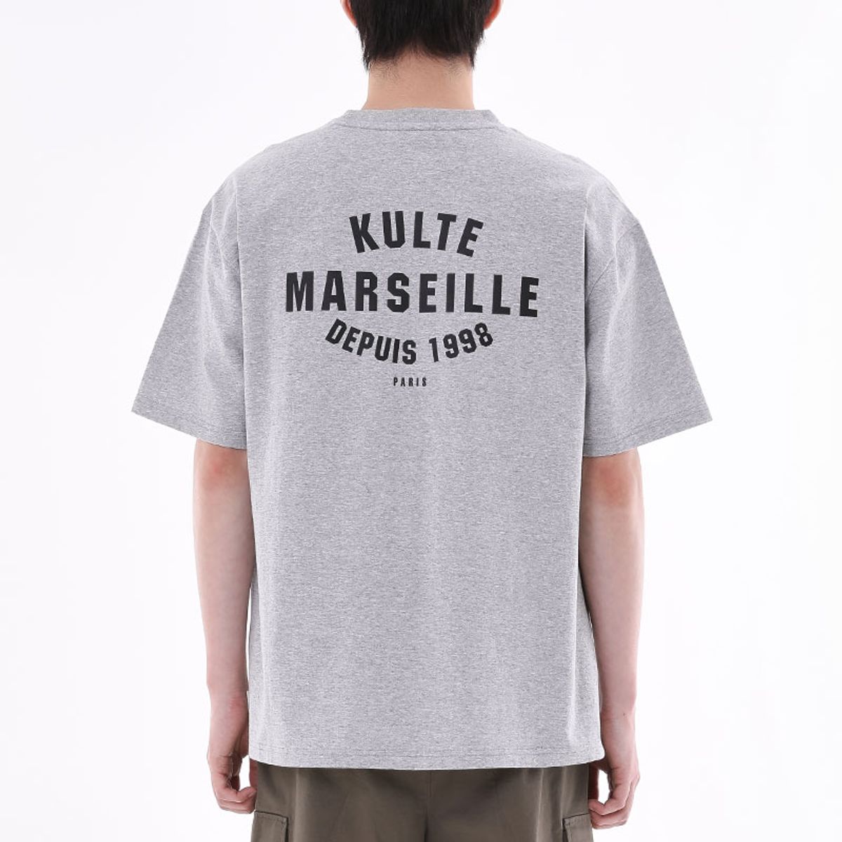 쿨트(KULTE) CIRCLE ARCH T-SHIRT 멜란지그레이