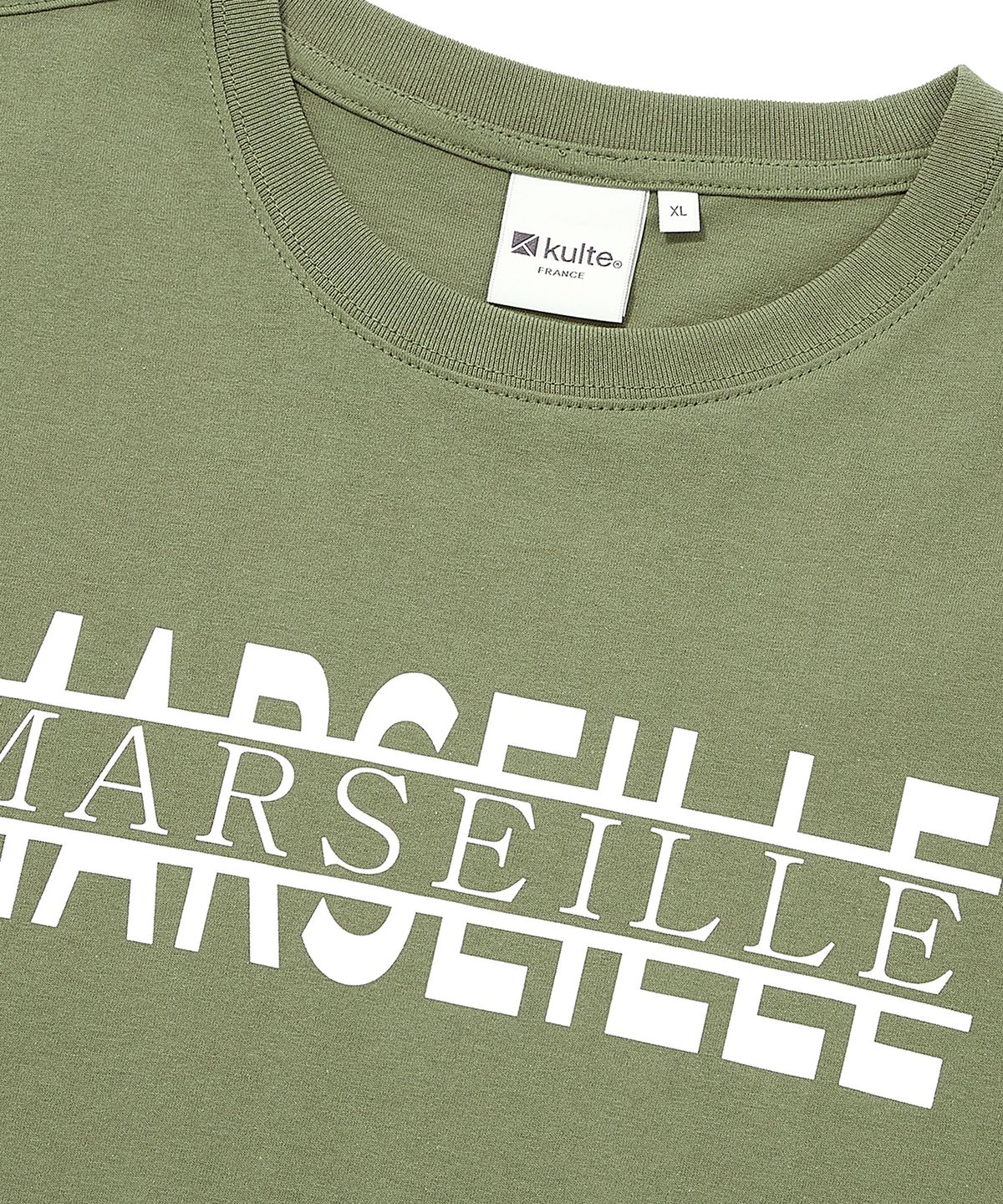 쿨트(KULTE) MARSEILLE FLAT T-SHIRT 카키