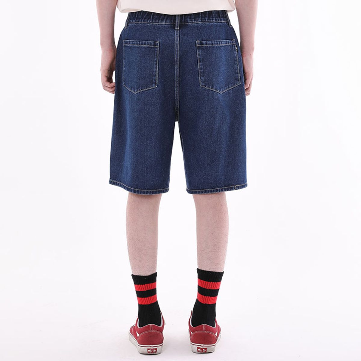 쿨트(KULTE) WIDE BURMUDA DENIM SHORT 딥인디고