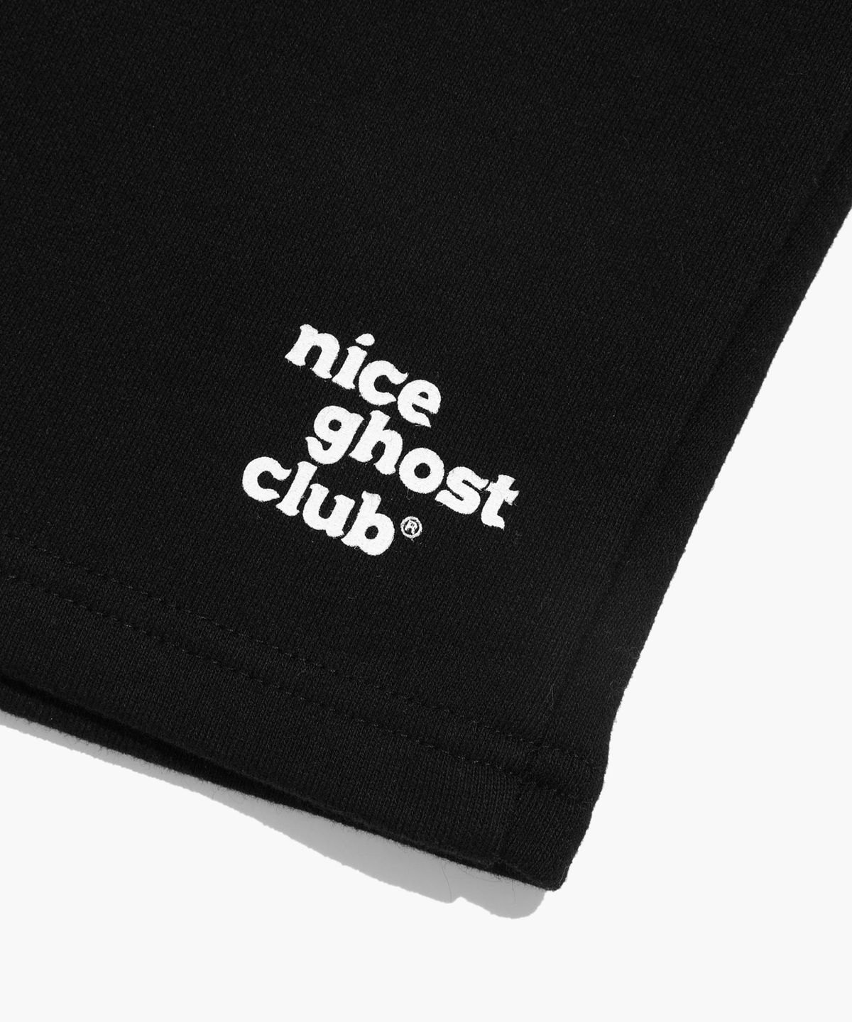 나이스고스트클럽 키즈(NICE GHOST CLUB KIDS) 키즈 오리지널 로고 스웻 숏 팬츠_블랙(NG2DMCPA63A)