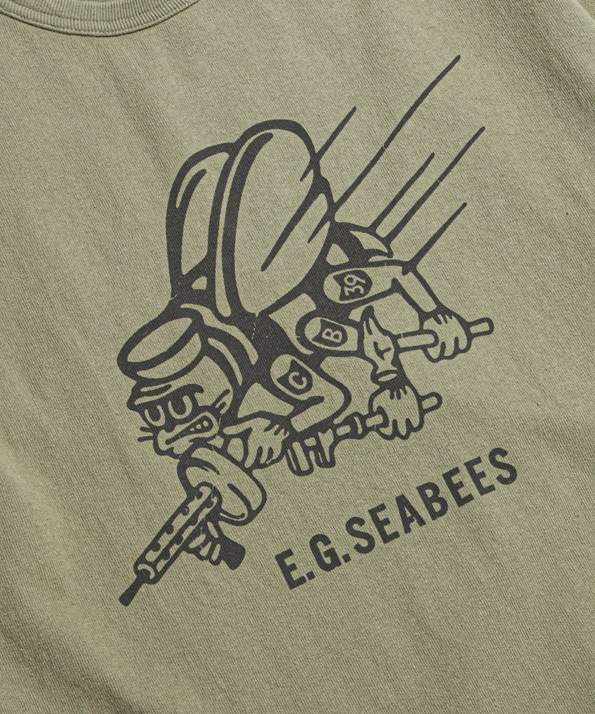 에스피오나지(ESPIONAGE) Seabees Heavyweight Tee Olive