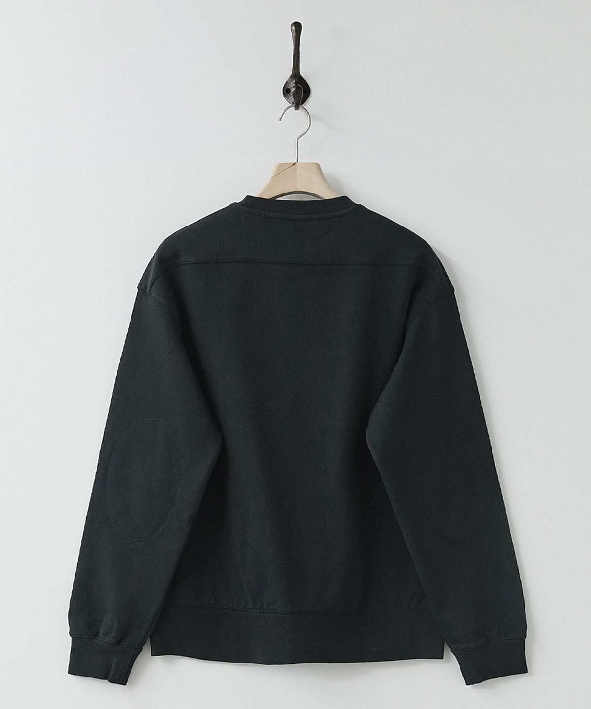 러프사이드(ROUGHSIDE) Oversized Sweat Shirt Black