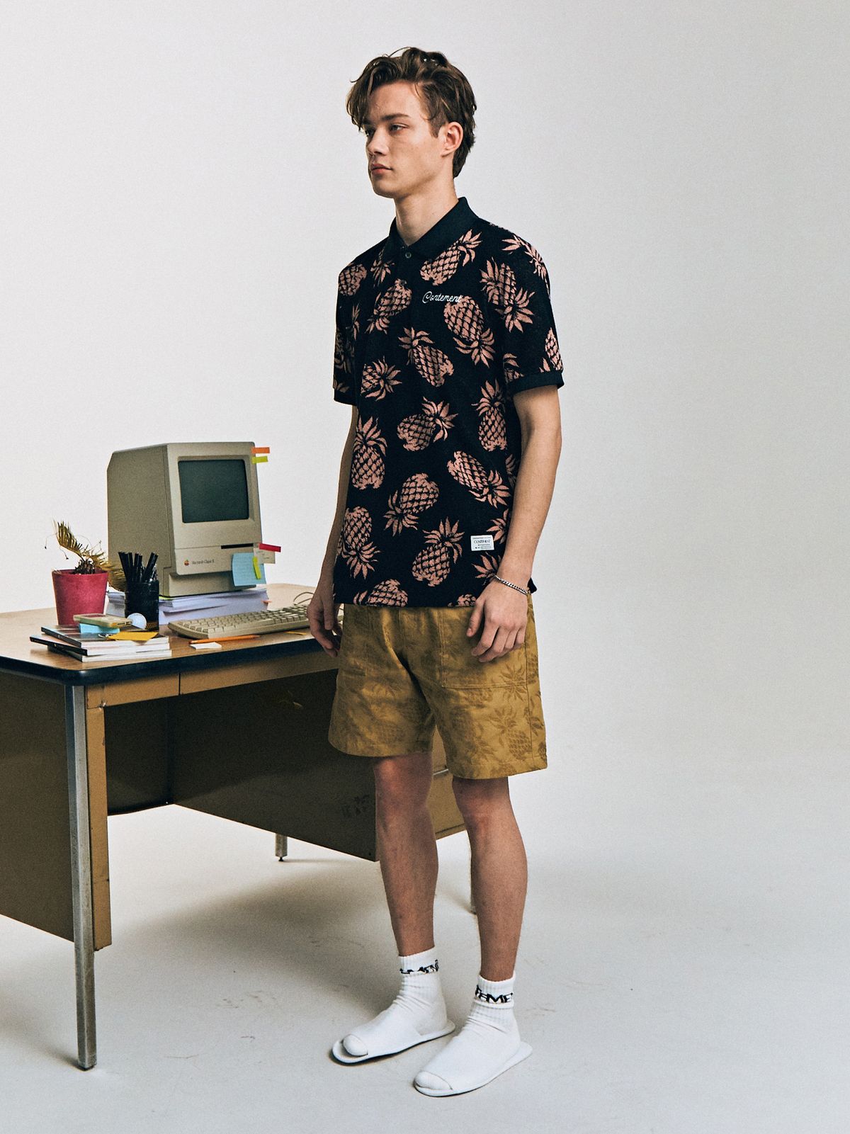 컨티먼트(CONTEMENT) PINEAPPLE TERRY POLO T-SHIRT