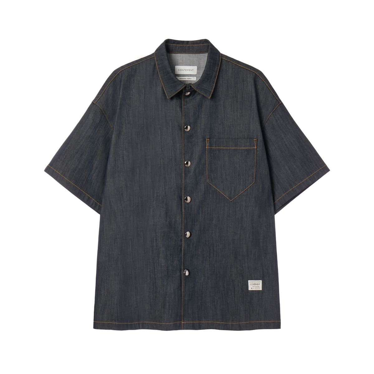 컨티먼트(CONTEMENT) LYOCELL DENIM SNAP FRONT SHIRT