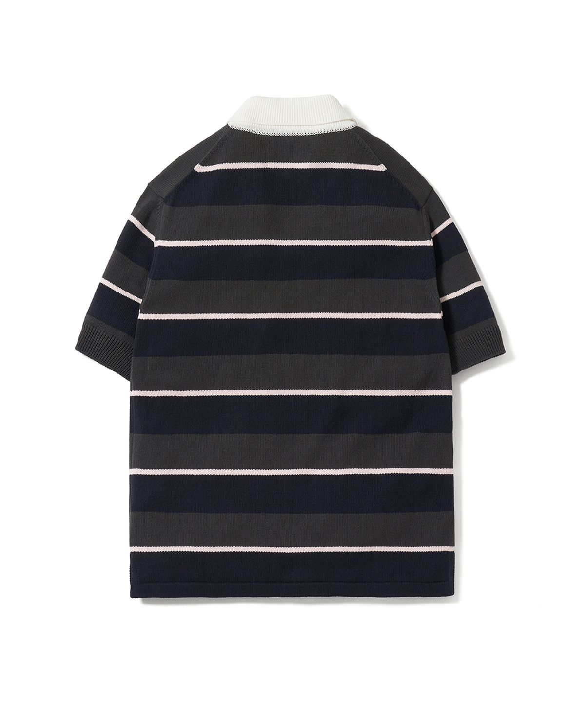 포터리(POTTERY) Short Sleeve Rugby Polo Knit (Dark Navy)