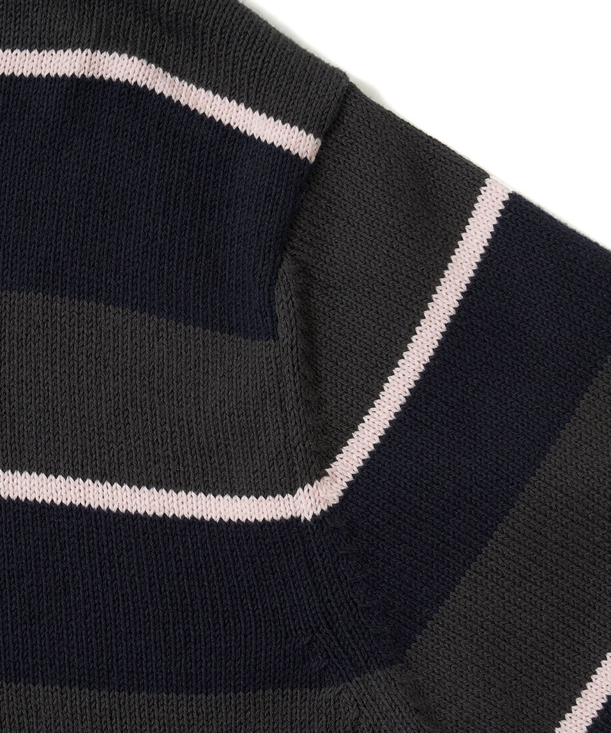 포터리(POTTERY) Short Sleeve Rugby Polo Knit (Dark Navy)
