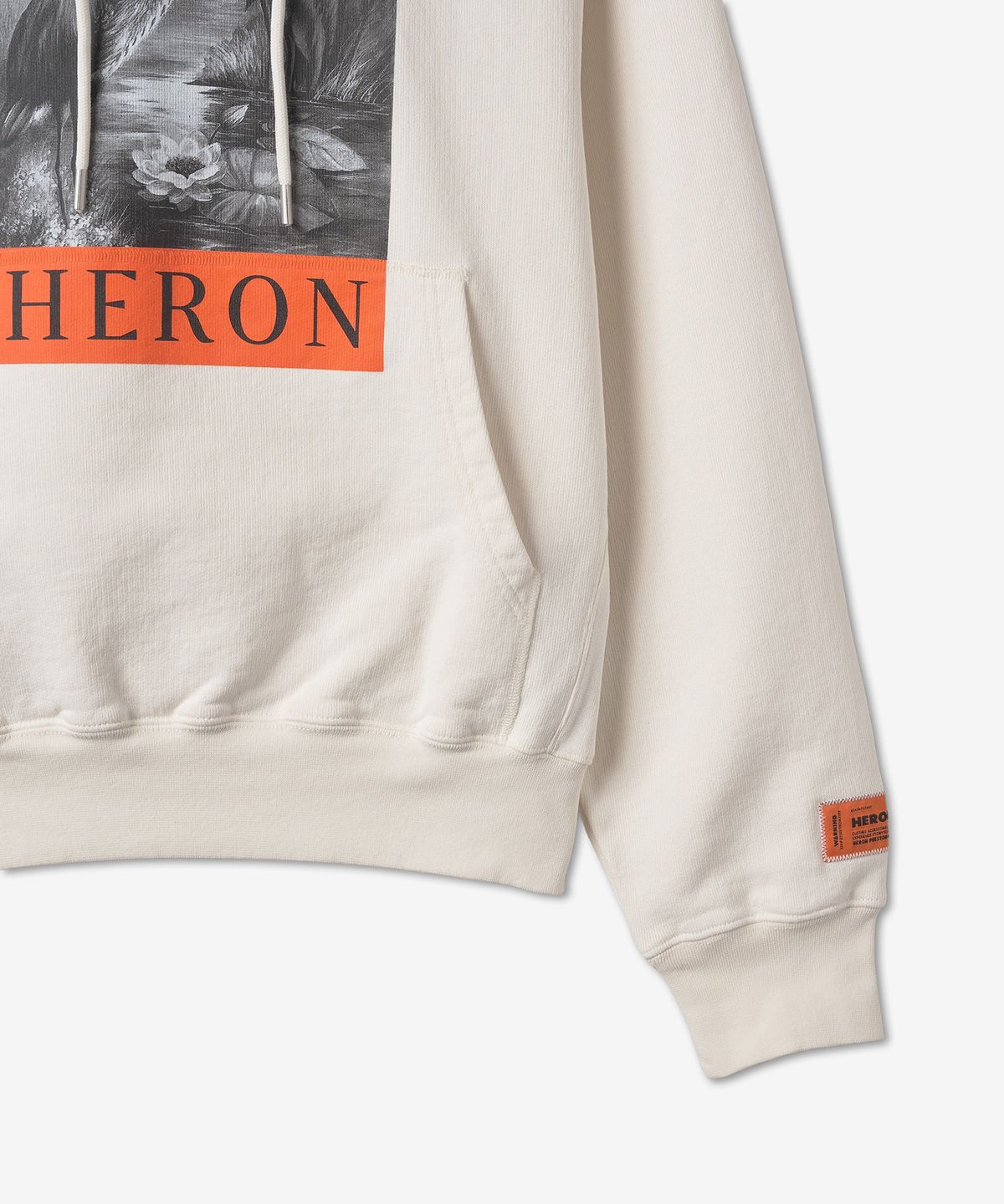 헤론 프레스톤(HERON PRESTON) 로고 버드 그래픽 후드 - 화이트 / HMBB024C99JER0030110