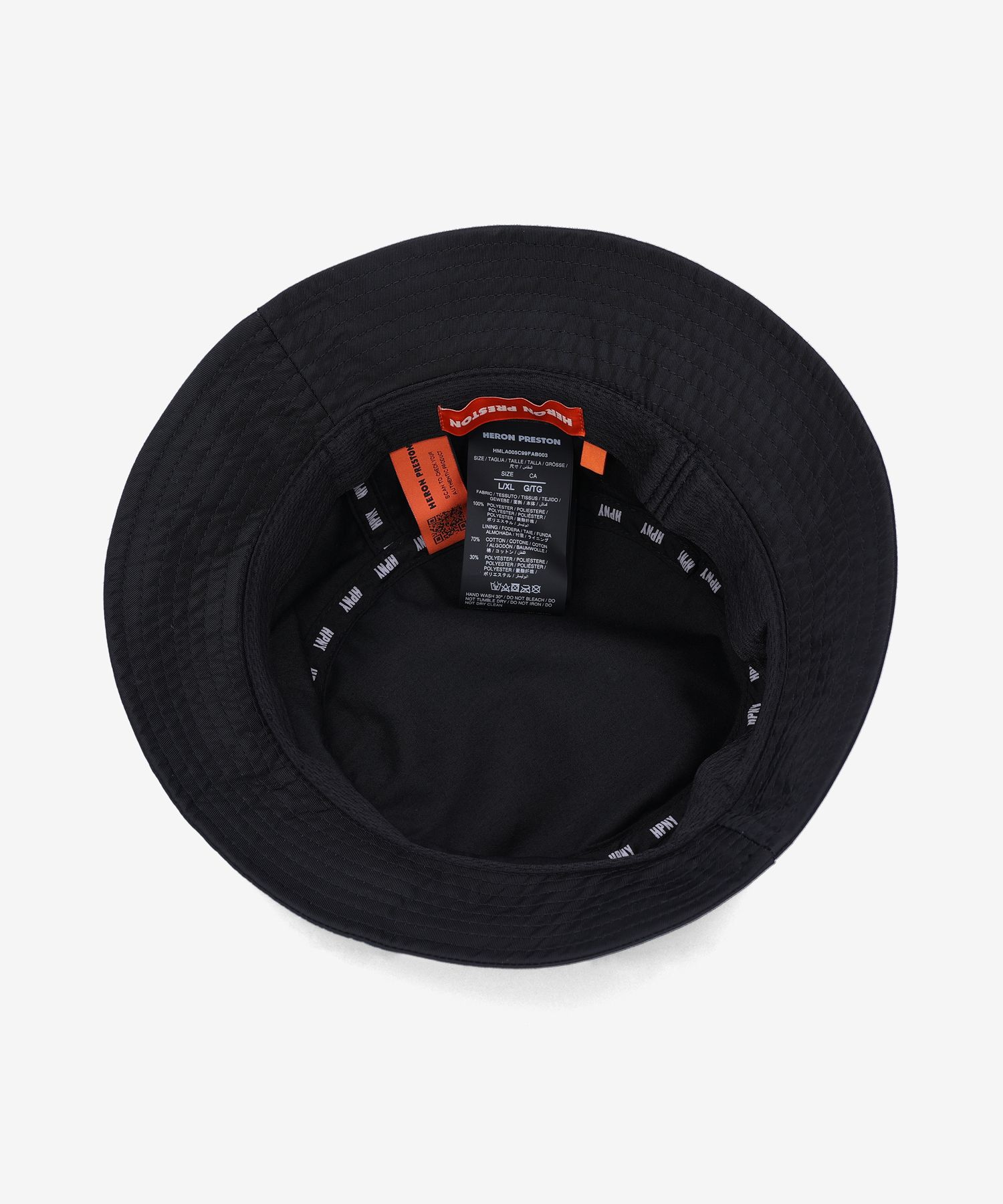 MUSINSA | HERON PRESTON Logo Bucket Hat - Black