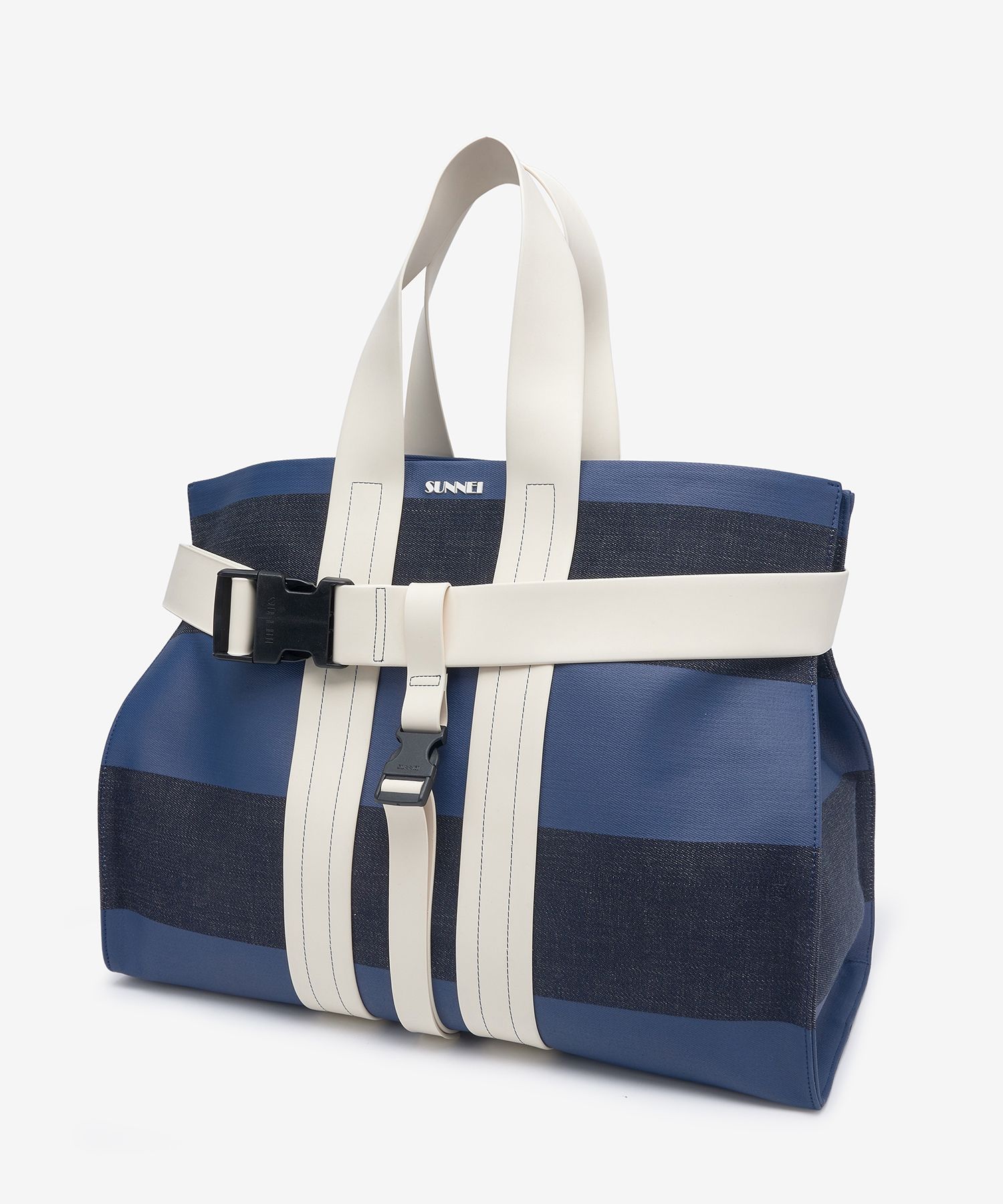 MUSINSA | SUNNEI Parallepipedo Tote Bag - Denim: Dark Navy