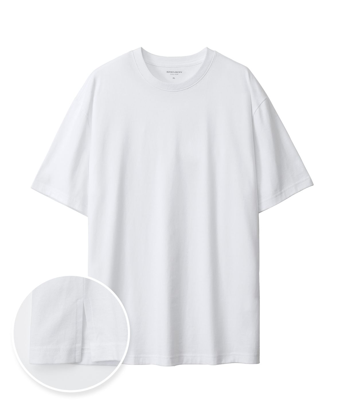 브렌슨(BRENSON) ( 2PACK ) 퓨어코튼 레이어드 체인 반팔티